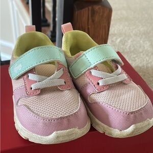 See Kai Run Pastel Pink and Green Kids Sneakers